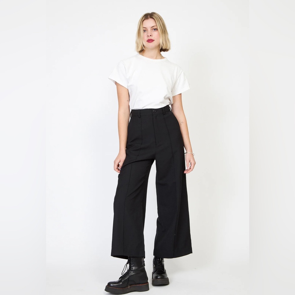 Snow Peak Hybrid Wool Wide Leg Black Pant
